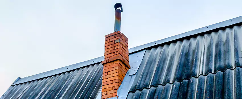 Aluminium Chimney Flashing Repair in Maple Bay, BC