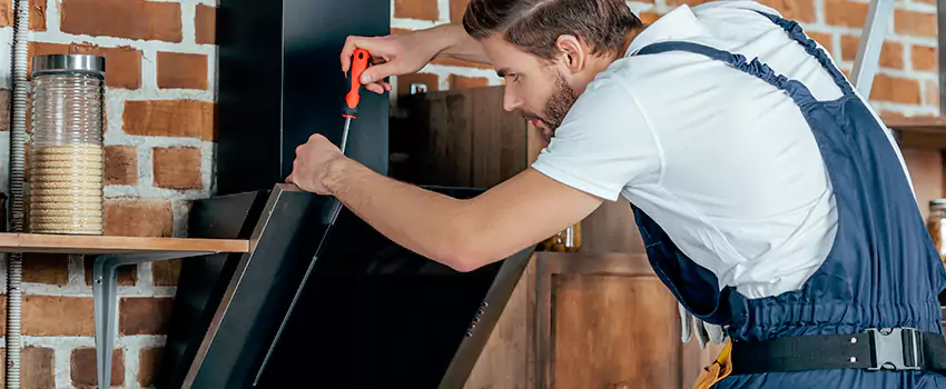 Old Rusted Metal Fireplace Repair And Replacement in Maple Bay, BC