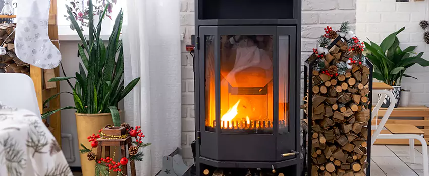 Thelin Hearth Products Direct Vent Gas Stove Fireplace Inspection in Crofton, BC